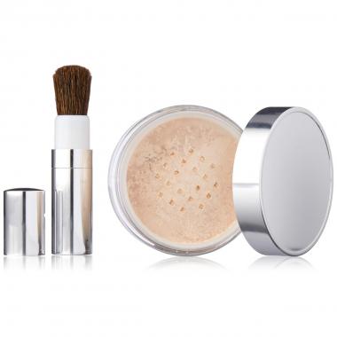 Blended face powder and brush trasparency neutral 08